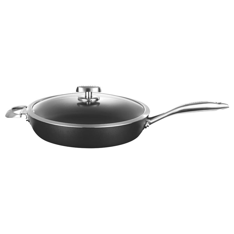 SCANPAN SCANPAN Pro IQ 425 qt Covered Saute Pan  EasytoUse Nonstick Cookware  Dishwasher Metal Utensil  Oven Safe  Made by Hand in Denmark 