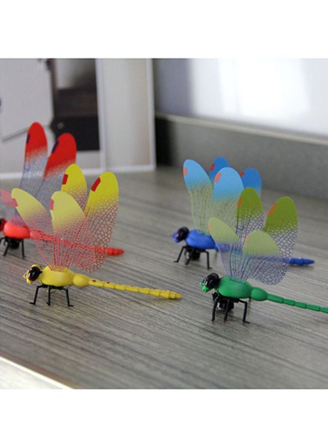 NIBEMINENT 4-Piece Dragonfly Wall Sticker Set Multicolour 4x4.72inch - Image 3