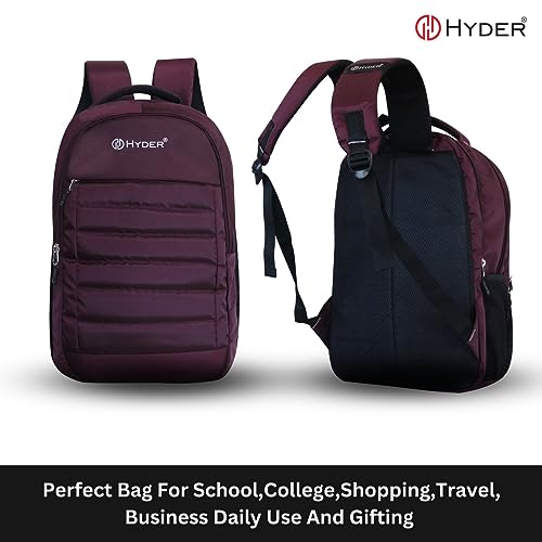 HYDER Peak 35L Unisex Multi-functional Laptop Bag/Backpack for Men and Women - Perfect Bags for College, School, and Business Travel with Padded Sleeve For Laptops Protection (Wine) - Image 2
