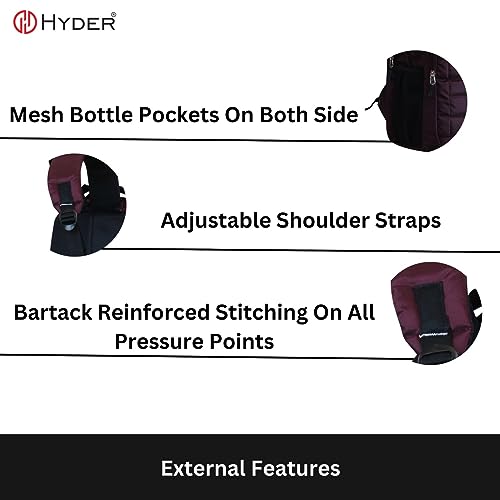 HYDER Peak 35L Unisex Multi-functional Laptop Bag/Backpack for Men and Women - Perfect Bags for College, School, and Business Travel with Padded Sleeve For Laptops Protection (Wine) - Image 5