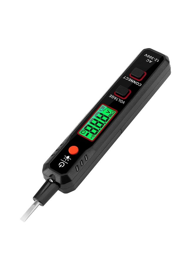 ماركة غير محددة جهاز اختبار الفولتية SYOSI، قلم فولتية غير تلامسي وتلامسي من 12V إلى 300V مع NCV، جهاز اختبار كهربائي مع شاشة LCD ومنبه، كاشف نقاط انقطاع الأسلاك  - Image 1