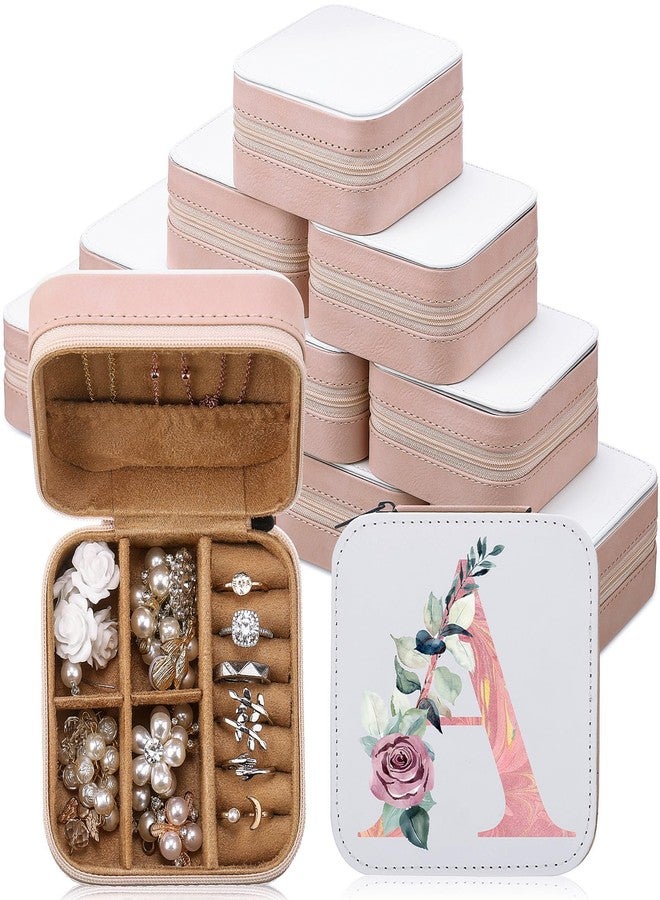 Kenning 12 Pcs Sublimation Jewelry Box Portable Jewelry Travel Case Bulk Bridesmaid Proposal Gift Boxes Small Travel Jewelry Organizer Case for Wedding Anniversary DIY (Pink) - Image 1