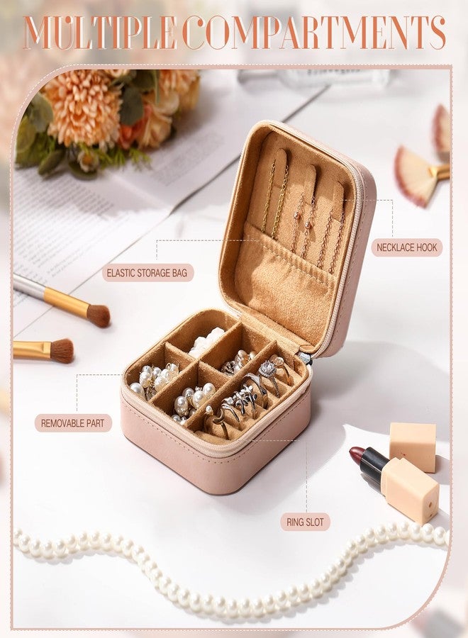 Kenning 12 Pcs Sublimation Jewelry Box Portable Jewelry Travel Case Bulk Bridesmaid Proposal Gift Boxes Small Travel Jewelry Organizer Case for Wedding Anniversary DIY (Pink) - Image 3
