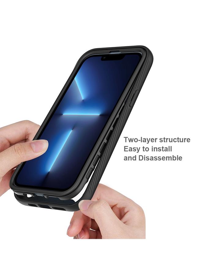 S-TOP Case For iPhone 14 Starry Sky Solid Color PC + TPU Phone Case - Image 4