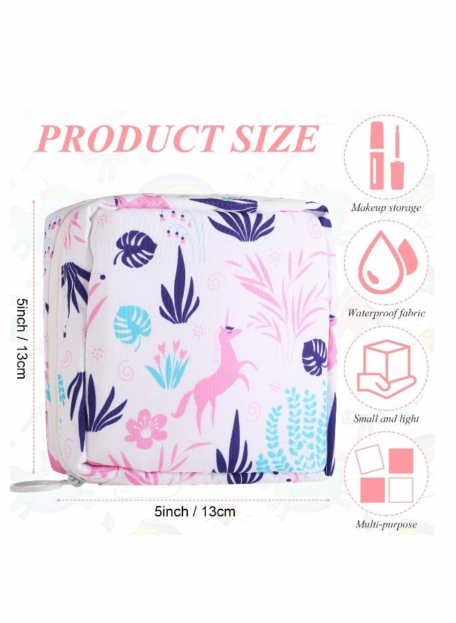 حقيبة تخزين الفوط الصحية، حقيبة بسحاب لفوط menstrual المحمولة، حافظة فوط صحية للحقائب، مجموعة أدوات الدورة الأولى للفتيات المراهقات، لتخزين الفوط الصحية للنساء (4 قطع) - Image 2