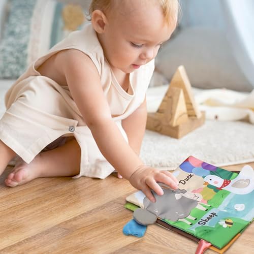 VIVATRA Learning Tails Book, Children's Tail Cloth Book Set, Tear Resistant Books with Rustling Sound, Early Educational Toy for 0-3 Years, Boys & Girls, Ideal for Baby Showers | Jungle Tails - Image 4