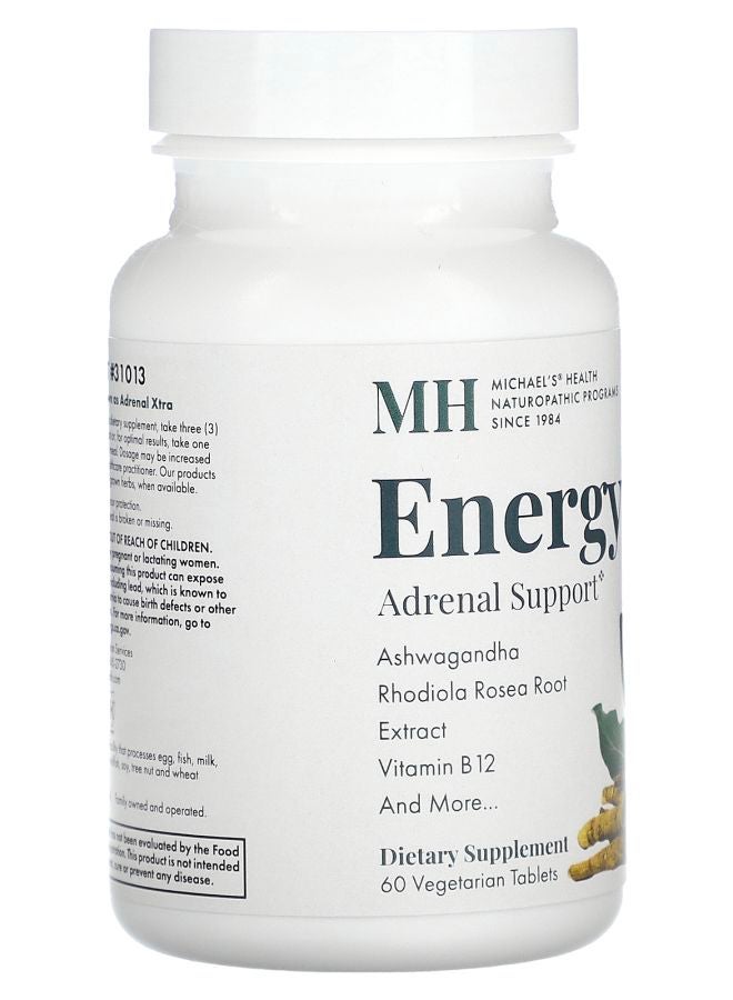 Michael's Naturopathic Energy Adrenal Support 60 Vegetarian Tablets - Image 2