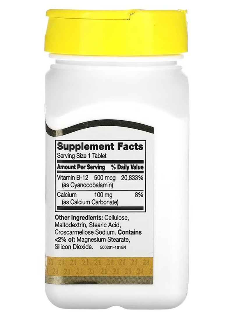 21st Century Vitamin B-12, 500 mcg, 110 Tablets - Image 2