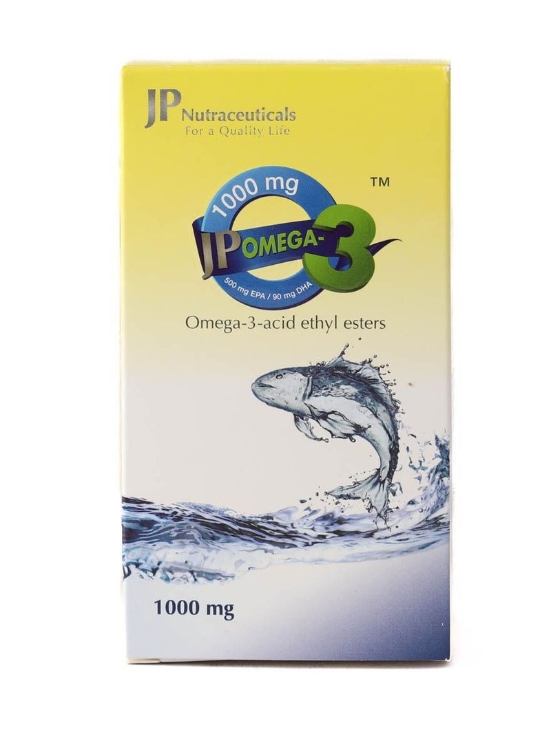 JP Neutraceuticals - JP Omega 3 Fish Oil 1000 mg 60 Capsules - Image 1