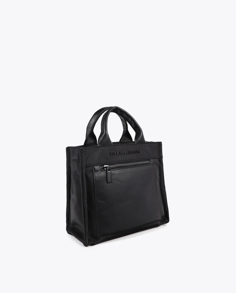 Lola Casademunt Nylon Crossbody Bag with Faux Leather Effect