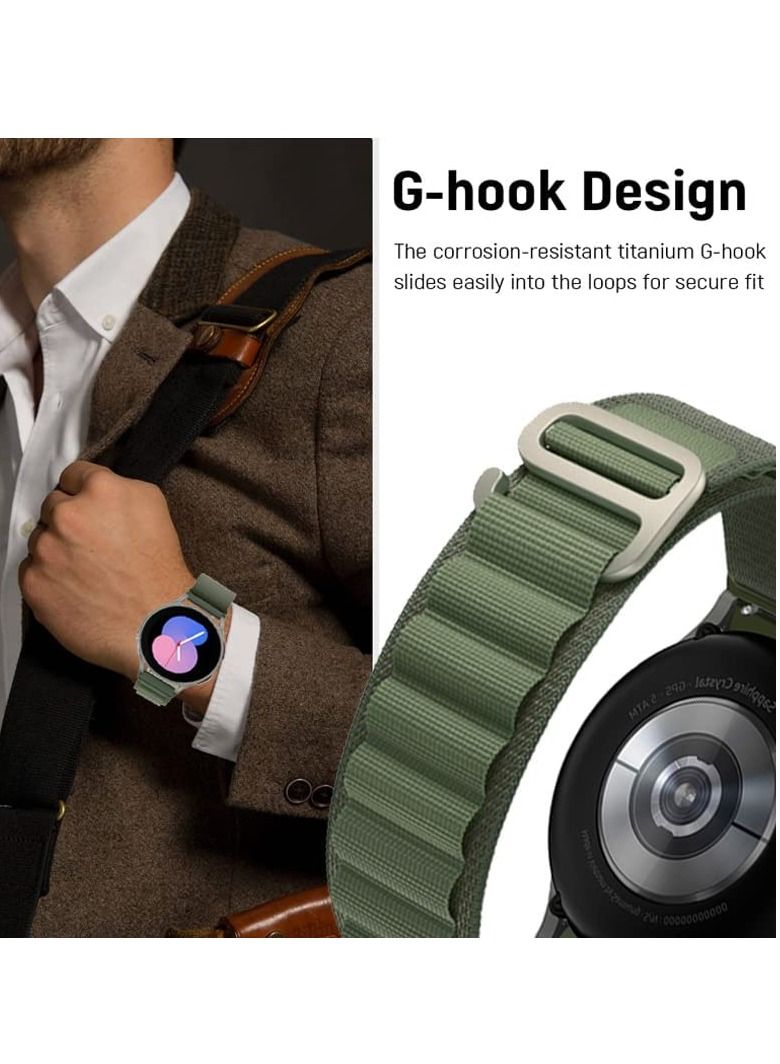 Alpine Loop 22mm Compatible With Oraimo Tempo W 2 OSW20- Smart WatchSport, Durable Sport Nylon Strap With Titanium G Hook  Olive Green - Image 2