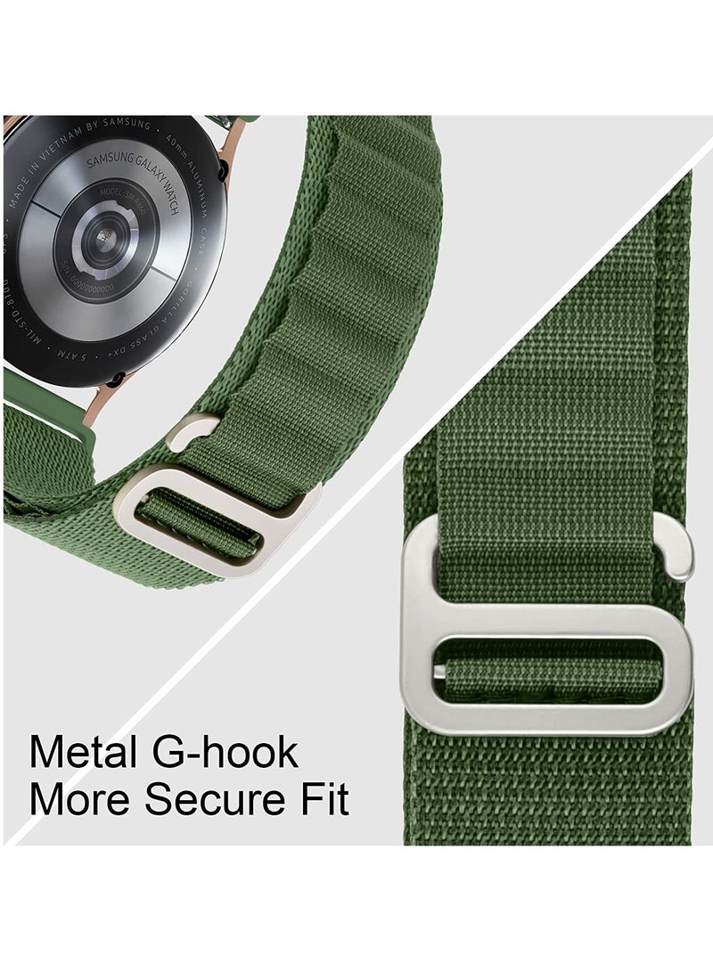 Alpine Loop 22mm Compatible With Oraimo Tempo W 2 OSW20- Smart WatchSport, Durable Sport Nylon Strap With Titanium G Hook  Olive Green - Image 3