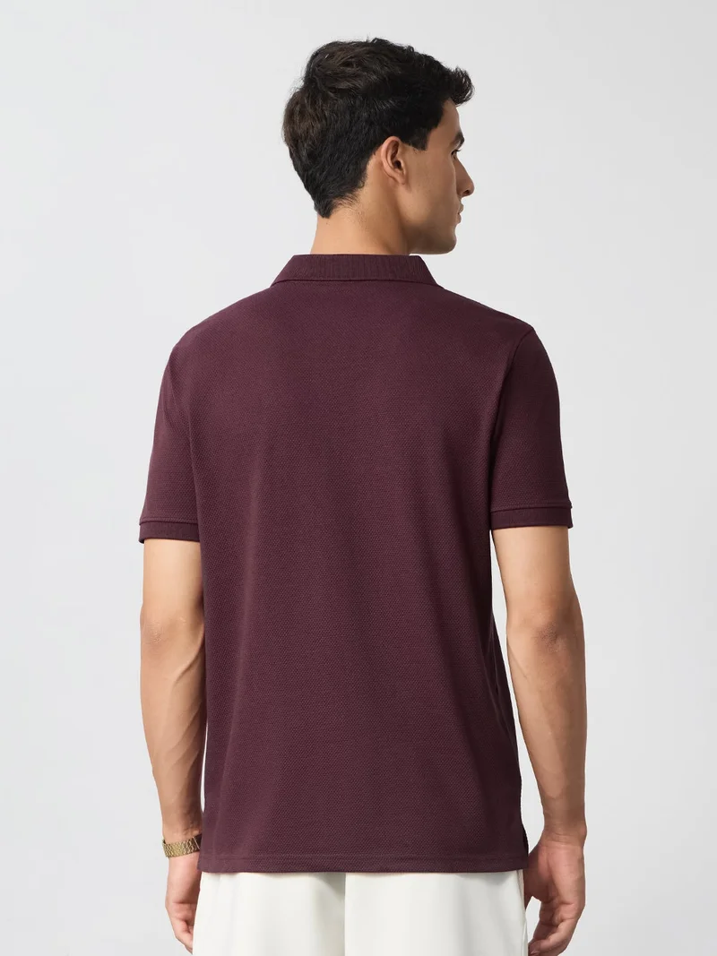 The Souled Store  The Souled Store Popcorn: Men and Boys Short Sleeves Polo Collar Textured Knit Cotton Regular Fit Lightweight Breathable All-Season Polo T-Shirt for Casual and Business Wear  | Best Price UAE