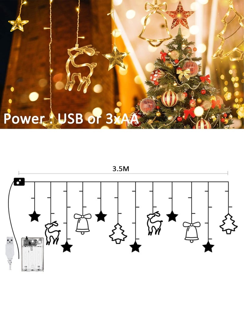 لوبيتيز أدى ميلو خرافية مصباح ، 3.5 متر ضوء الشاشة ، بطارية تعمل بالطاقة + الناقل التسلسلي العام إضاءة عيد الميلاد ( لا تحتوي على بطاريات ، تحتاج إلى 3 بطاريات AA ) ، أضواء صغيرة ، أضواء فلاش ، ستارة ضوء القمر والنجوم الديكور الداخلي عطلة الديكور ستار ضوء الغلاف الجوي ، ومناسبة جدا للستائر ، عيد الميلاد ، شرفة ، حفل زفاف - Image 3