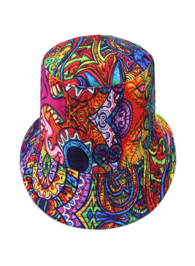 VRITRAZ Polyester Comfortable Adults Unisex Reversible Hats For Mens and Women (Color-Banjara Multi), Free Size - Image 5