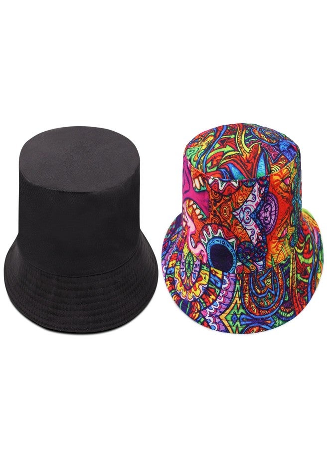 VRITRAZ Polyester Comfortable Adults Unisex Reversible Hats For Mens and Women (Color-Banjara Multi), Free Size - Image 4