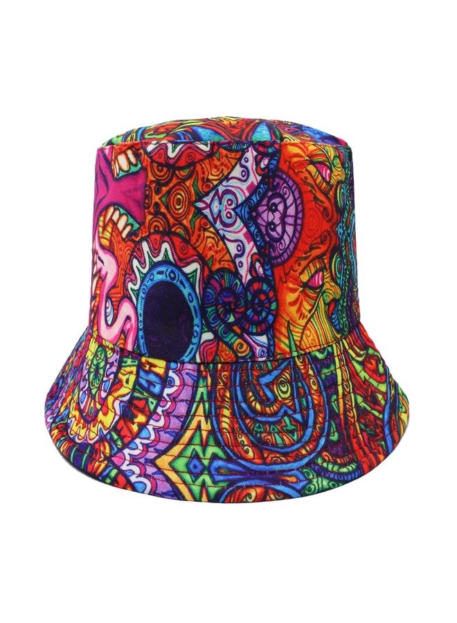 VRITRAZ Polyester Comfortable Adults Unisex Reversible Hats For Mens and Women (Color-Banjara Multi), Free Size - Image 3