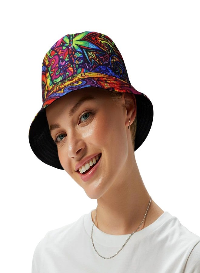 VRITRAZ Polyester Comfortable Adults Unisex Reversible Hats For Mens and Women (Color-Banjara Multi), Free Size - Image 1