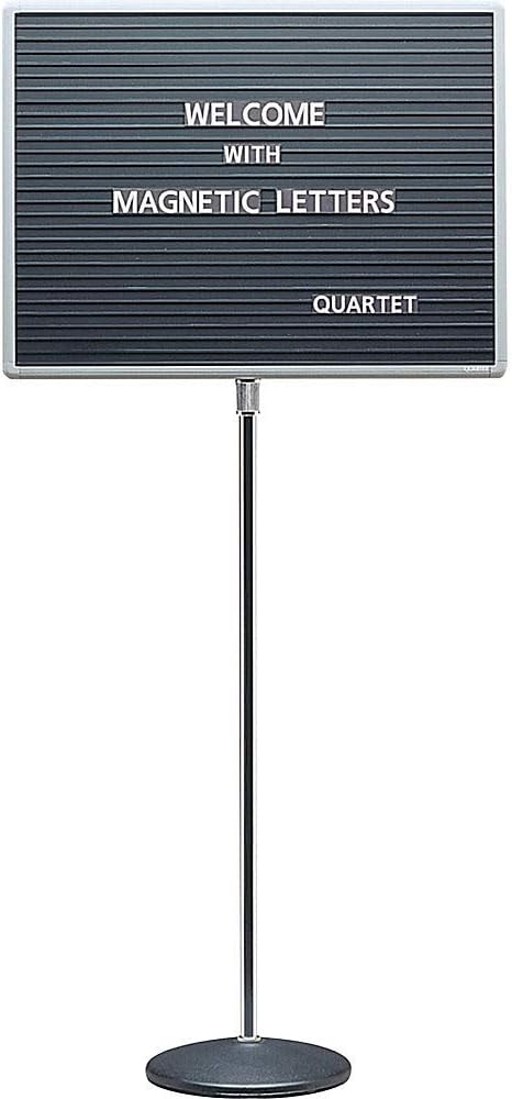 Quartet 7920M Quartet Adjustable SinglePedestal Magnetic Letter Board 20 x 16 BLKGY FrameBlack - Image 4