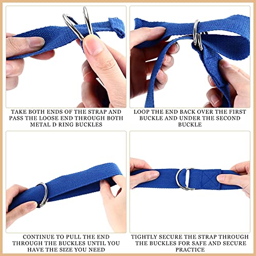 Fashnex Yoga Belt for Women and Men - Yoga Strap for Stretching with Extra Safe Adjustable D-Ring Buckle - Durable and Comfortable - Image 3