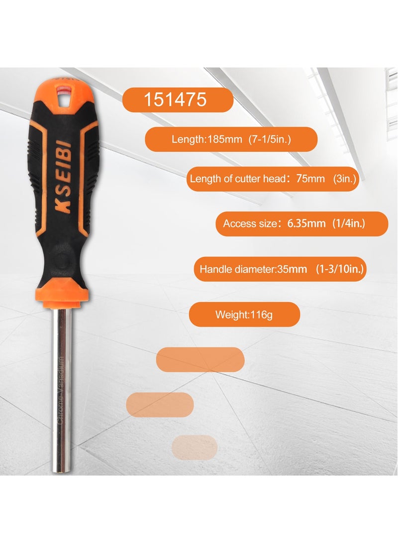 كسيبي حامل بت مغناطيسي بمقبض مريح - متوافق مع بت سداسي عالمي، طرف مغناطيسي قوي، قبضة متينة ومضادة للانزلاق من أجل براغي دقيقة ووصول ممتد - Image 3