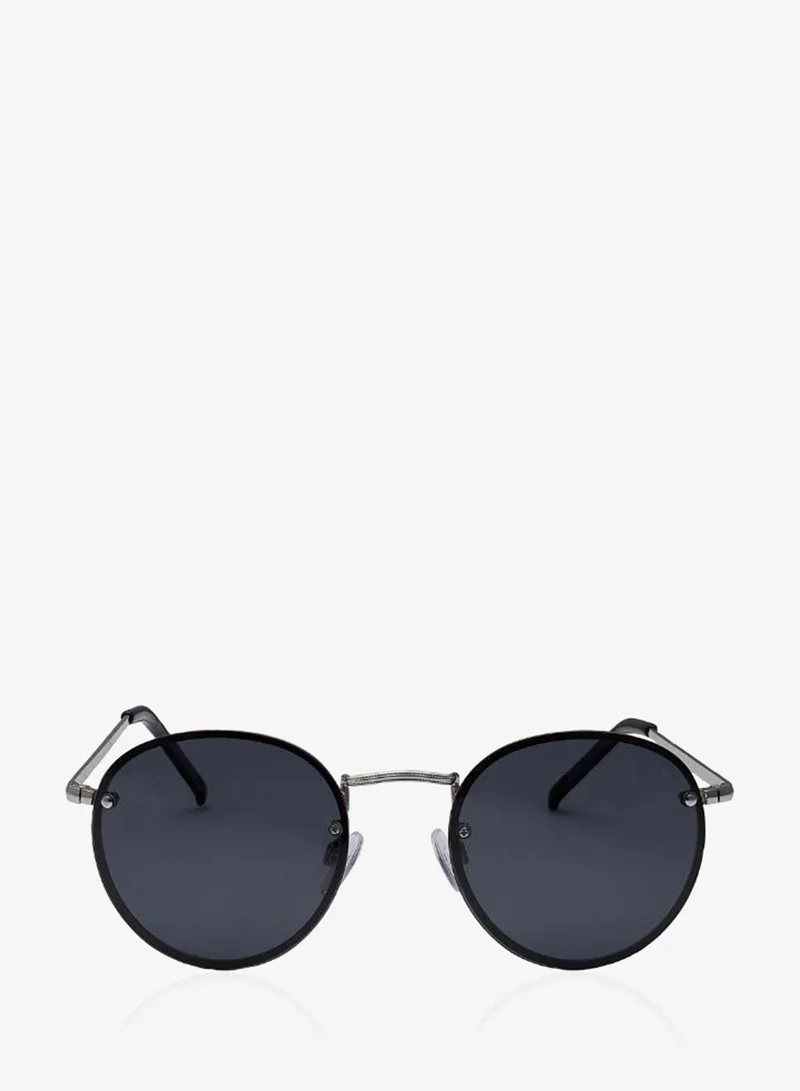 Lee Cooper Polarized Sunglasses Silver Frame Grey Mirror Lens 53mm  - LC1212C03