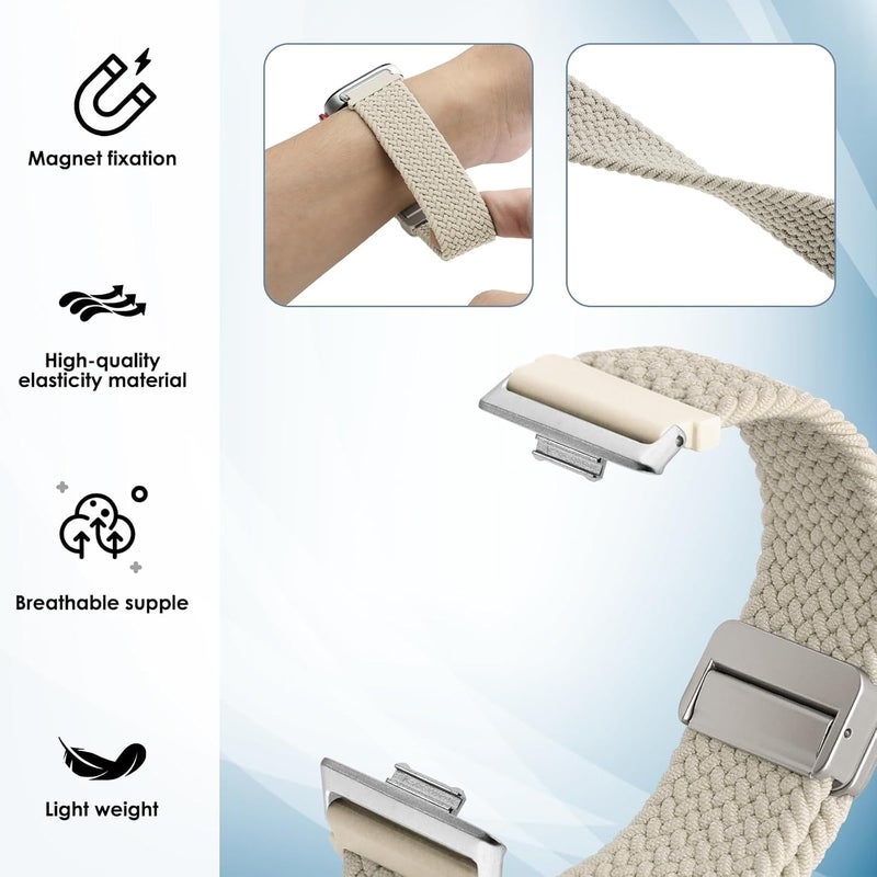 Compatible with Huawei Watch Fit 4 Pro/4/3 Nylon Strap for Women Men, Adjustable Soft Breathable Elastic Sport Strap for Huawei Watch Fit 4 Pro/4/3 - Image 3