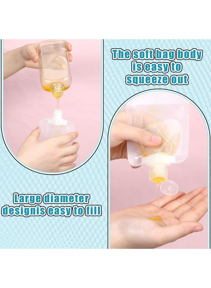 30Pcs Travel Pouches for Toiletries, Refillable Travel Size Containers Leak Proof Squeeze Pouches Empty Travel Liquid Container for Shampoo Conditioner Lotion Soap - Image 3