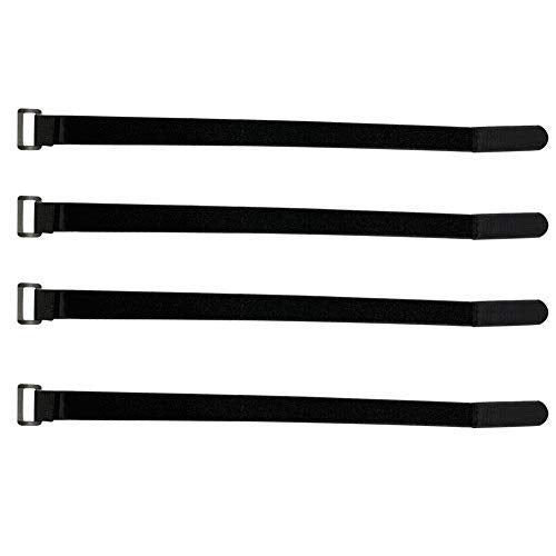 EALER Heavy Duty Hockey Shin Straps for Easy Use (Black) - Image 3