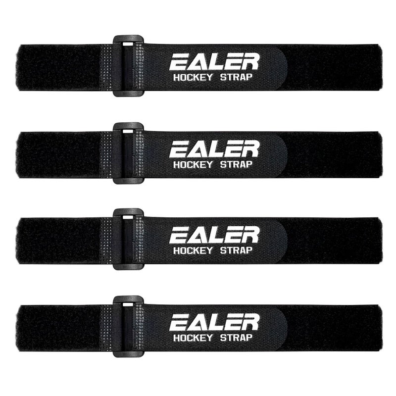 EALER Heavy Duty Hockey Shin Straps for Easy Use (Black) - Image 5