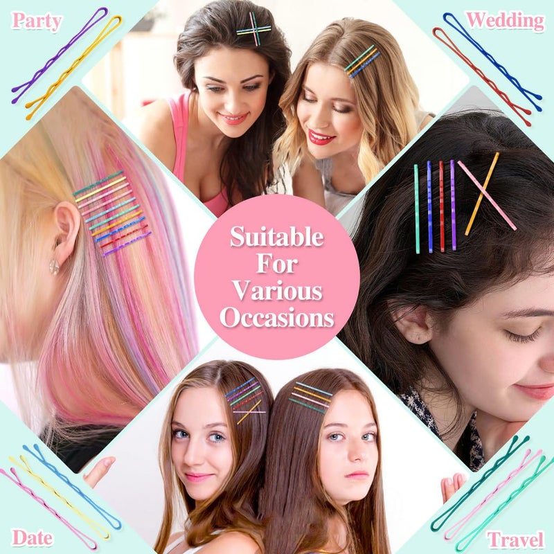 YINGFENG 150 Pcs 2.2 Inch Mix Colorful Bobby Pin for Girls Women, Hair Pins with Cute Box, Colored Bobby Pins for Hair, Bobby Hair Pins Great for All Hair Types - Image 5