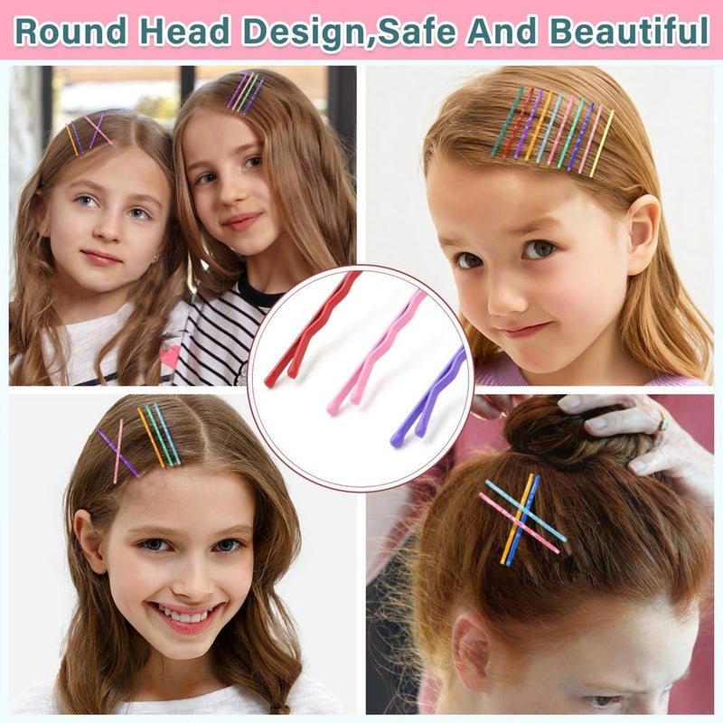 YINGFENG 150 Pcs 2.2 Inch Mix Colorful Bobby Pin for Girls Women, Hair Pins with Cute Box, Colored Bobby Pins for Hair, Bobby Hair Pins Great for All Hair Types - Image 2