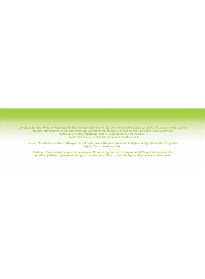 GINNI Shampoo Towels | No-Rinse Hair Cleansing | Ph Balanced, Alcohol-Free, And Antibacterial | Perfect For Travel, Patients, Or Instant Refresh | 10 Towels Per Pack, Pack Of 2, 240Mm X 300Mm - Image 3