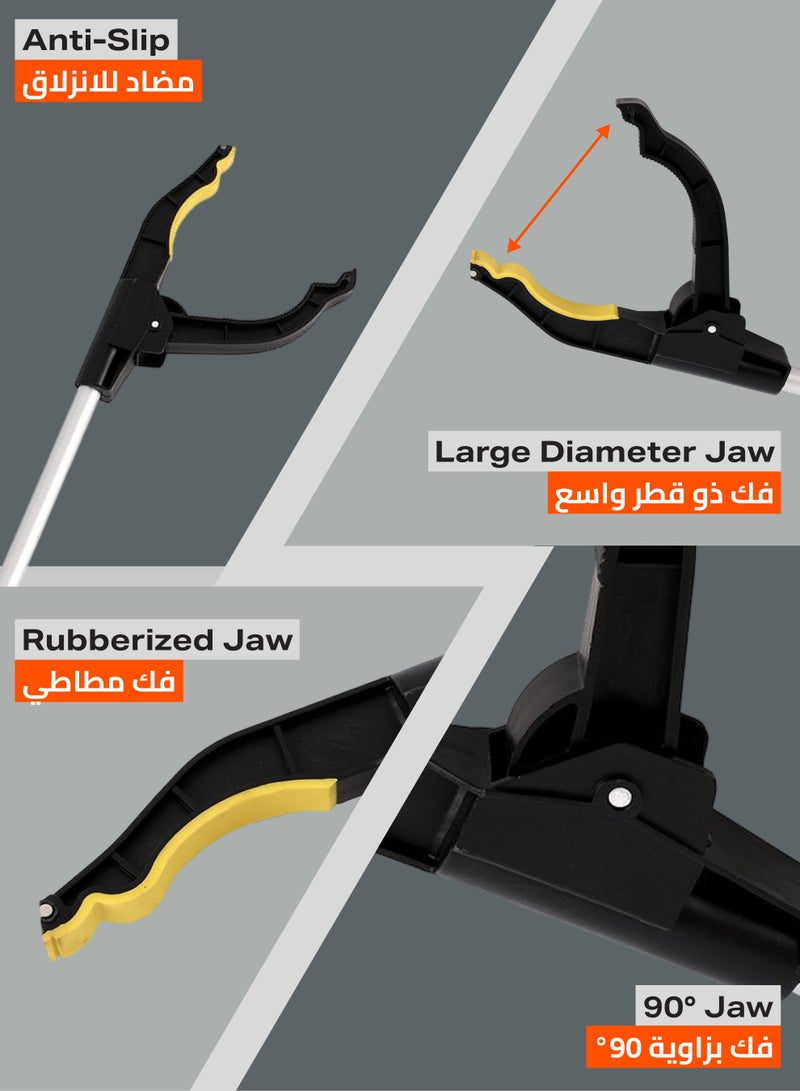 LAWAZIM Pro7 Full Grip Deluxe Reacher -76cm- Durable Lightweight Grabber Pickup Tool Device with Strong Grip - for Picking Up Items Reaching High Shelves, and Retrieving Objects -for Indoor and Outdoor Use - Image 3