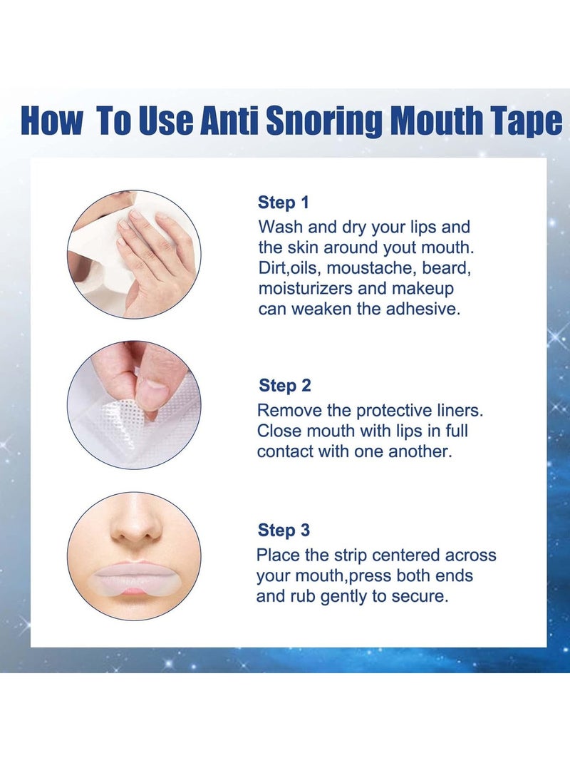 SYOSI 90 قطعة شريط فم متقدم لطيف للتنفس من الأنف أجهزة مضادة للشخير توقف فوري للشخير مساعدات للرجال والنساء - Image 2