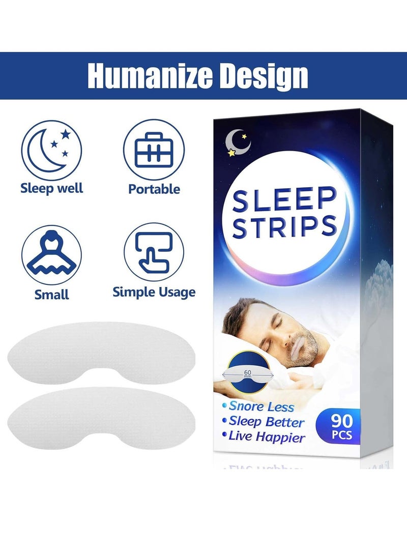 SYOSI 90 قطعة شريط فم متقدم لطيف للتنفس من الأنف أجهزة مضادة للشخير توقف فوري للشخير مساعدات للرجال والنساء - Image 4
