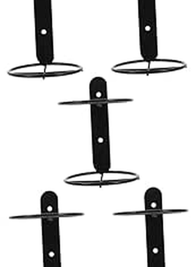 Wall Mounted Metal Wine Rack Single Bottle Holder Display Organizer Kitchen Bar Storage 5 Pack - Image 1