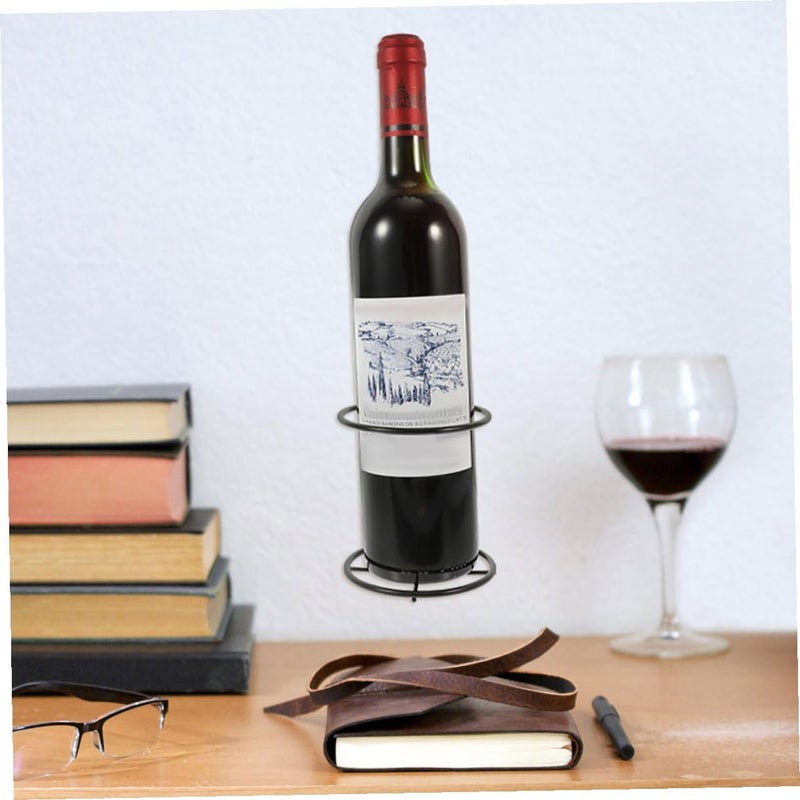 Wall Mounted Metal Wine Rack Single Bottle Holder Display Organizer Kitchen Bar Storage 5 Pack - Image 5