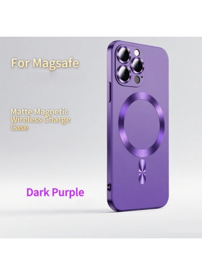iPhone 16 /16Pro/16Pro Max cover, MagSafe Case with Magnetic Wireless Charge, Matte Soft Glass Lens Protection - Image 2