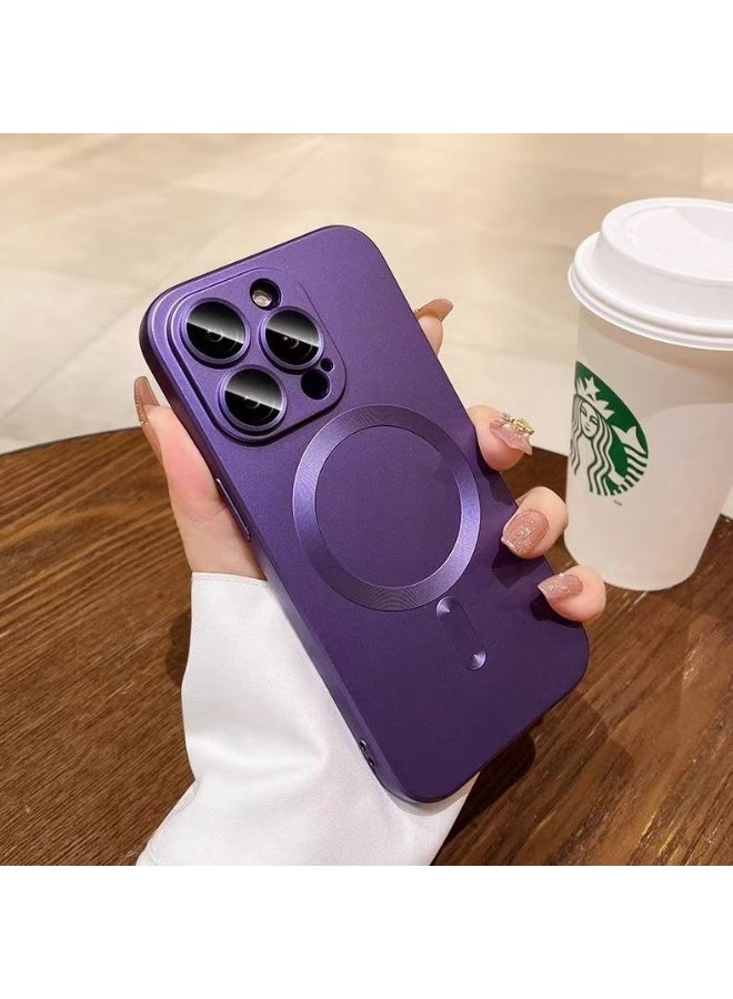 iPhone 16 /16Pro/16Pro Max cover, MagSafe Case with Magnetic Wireless Charge, Matte Soft Glass Lens Protection - Image 4