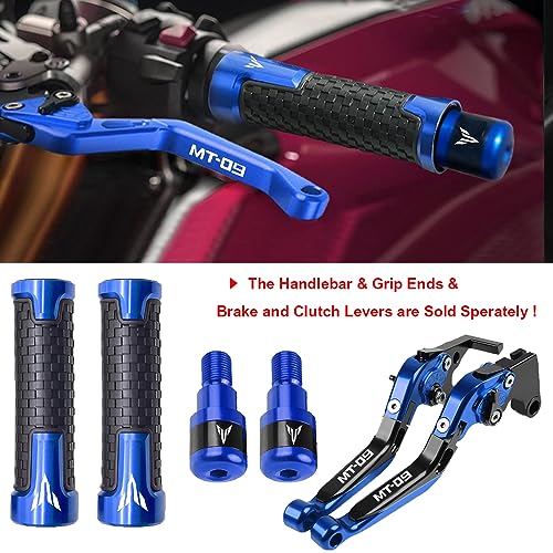 FREAXLL MT09/SP MT07 Motocycle Brake and Clutch Levers Set for MT09 MT07 FZ07 2013-2021 MT 09 SP 2017-2021 Tracer 900 GT 2018-2020 Tenere 700 900 2019-2021 FAZER 600 2004-2010 (Blue/Black) - Image 5