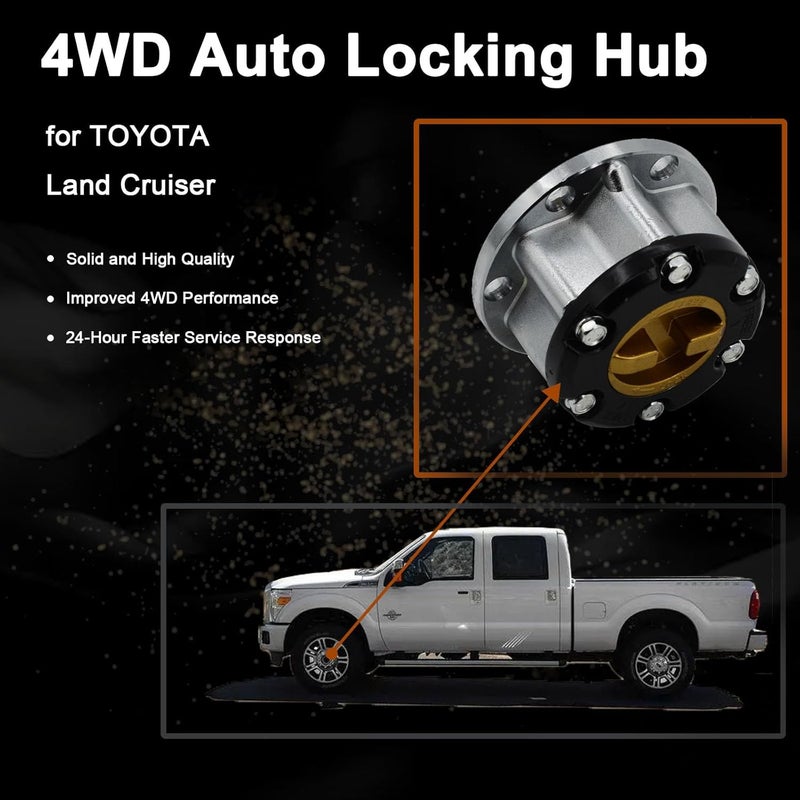 BEAMINGAUTO Free Wheel Manual Locking Hub 43530-69045 for Toyota 4x4 Land Cruiser HZJ80, FZJ 70/75, 2 Piece - Image 2