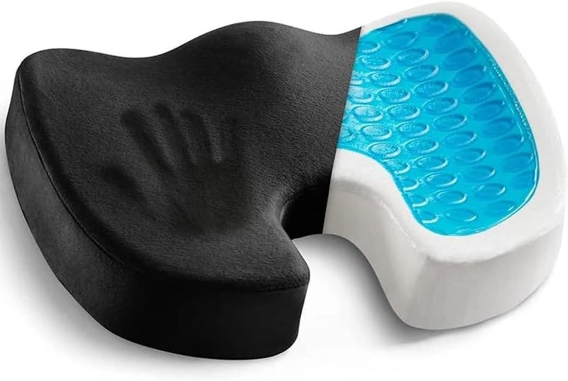 AMINAC Office Chair Seat Cushion, Cooling Gel Enhanced Memory Foam Cushion for Long Sitting—For Back, Tailbone Support, Office Chair, Car Seat, and more - Image 1