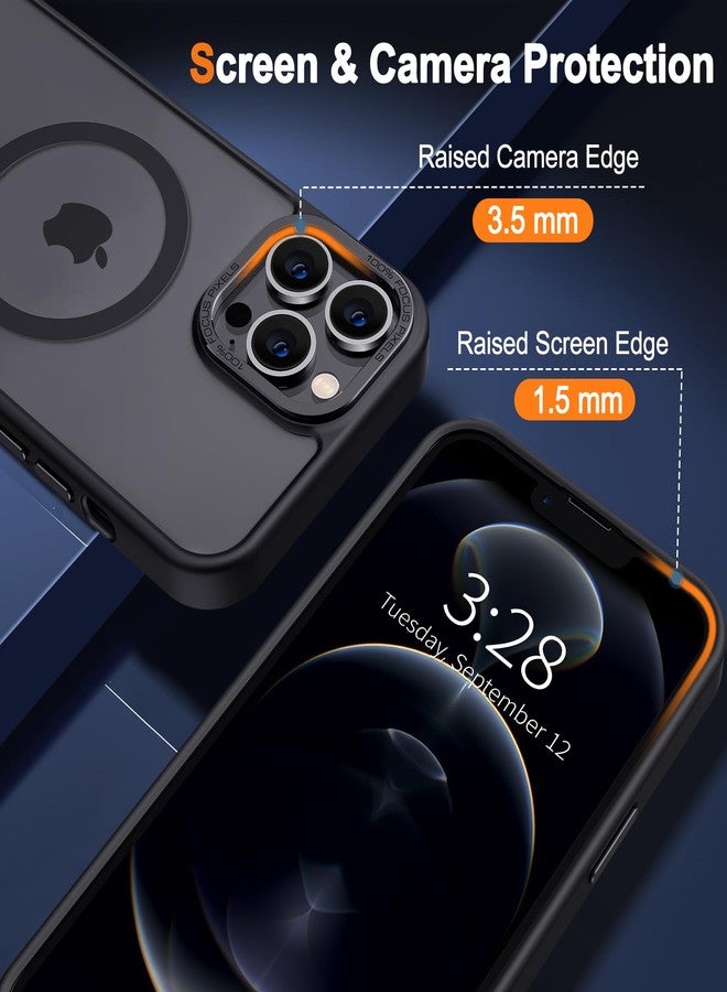 Hython Case for iPhone 12 Pro Max Case Magnetic Translucent Matte Phone Cases 6.7" [Compatible with MagSafe] Thin Slim Fit Shockproof Bumper Hard Protective Cover for Women Men Girls, Frosted Black - Image 4