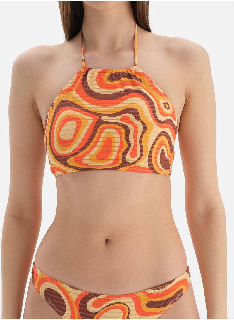 dagi - Halter Neck Printed Bikini Top - Image 1