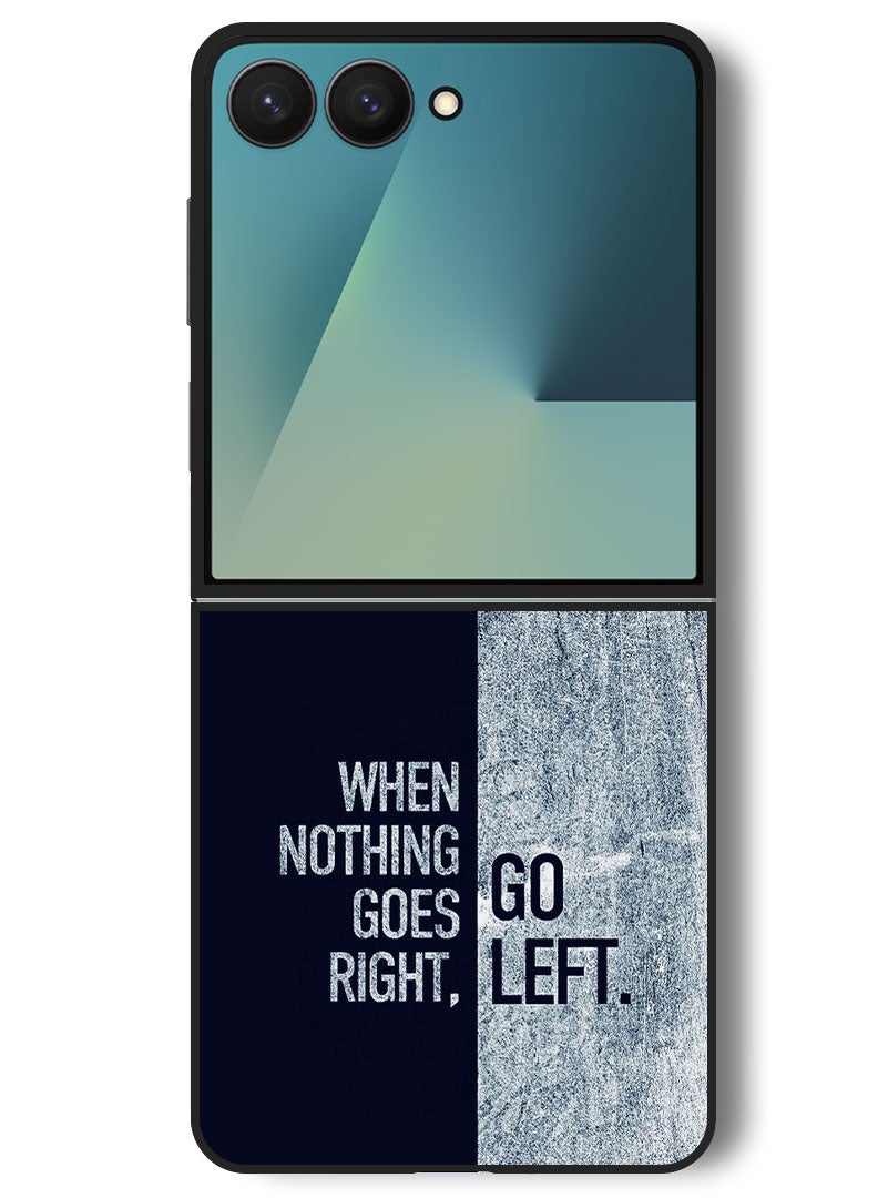 Theodor Case Compatible with Samsung Galaxy Z Flip 7 - 6.9 Inch Protection Shockproof Bumper Cover Go Left - Image 1