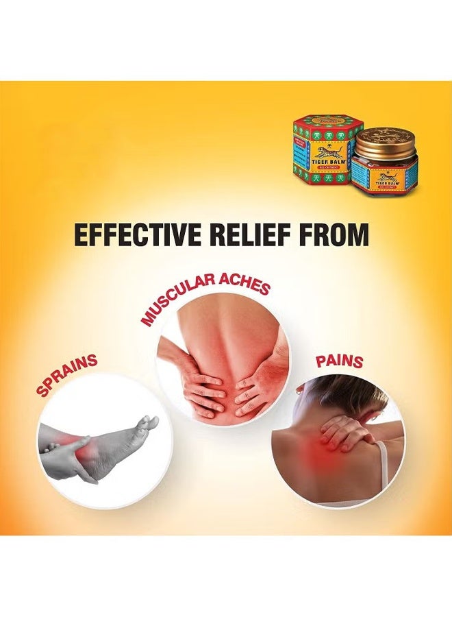 مرهم أحمر 19.4g، تخفيف فعال من المفاصل، ألم في الجسم والركبة، أوجاع عضلية، التواء، صداع، بلسم النمر - Image 3