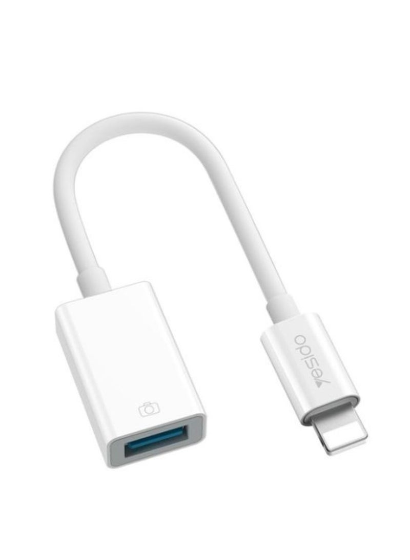 يسيدو GS10 بلاستيك لقارئ بطاقة ذاكرة USB Lightning إلى USB لمحول iPhone إلى USB OTG - Image 1