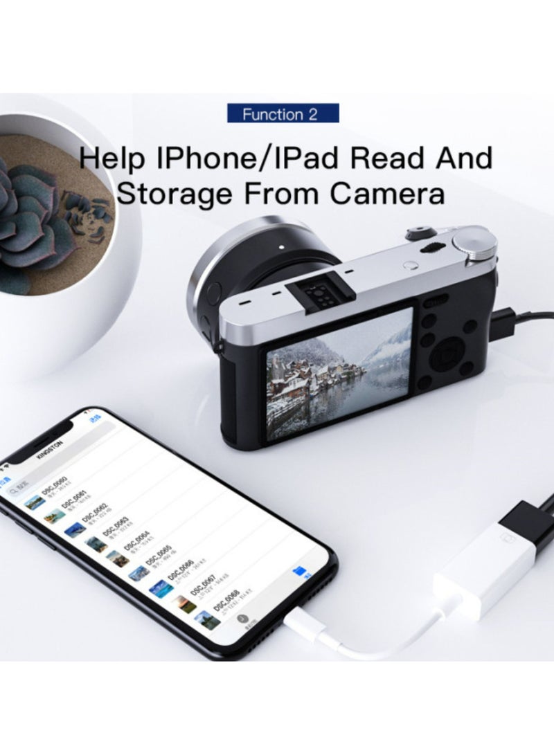 يسيدو GS10 بلاستيك لقارئ بطاقة ذاكرة USB Lightning إلى USB لمحول iPhone إلى USB OTG - Image 4
