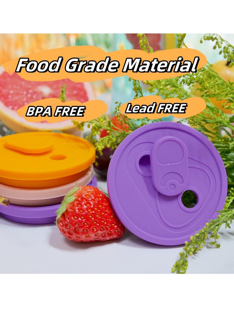 KASTWAVE Silicone Lids Fit for 16oz Glass Cups with Lids, 4 Pack Replacement Lids for Drinking Glasses with Wooden Lids, Replacement Canning Lids for 20OZ 24OZ Glass Cups (2.75inch/70mm) - Image 5